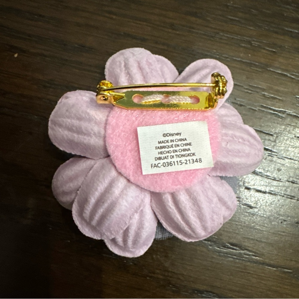 Pink Disney Parks Minnie Mouse Flower Flair Pin Lapel - Picture 2 of 2